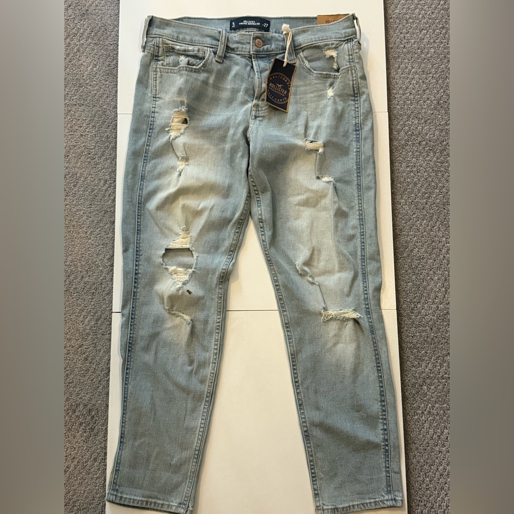 Hollister Vintage Light Blue Distressed Jeans